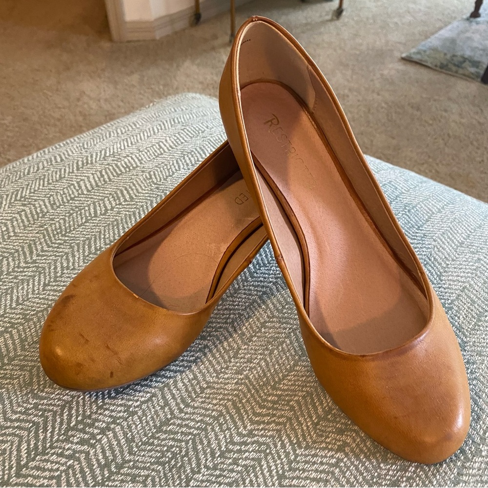 Brown Leather Women's Flats
